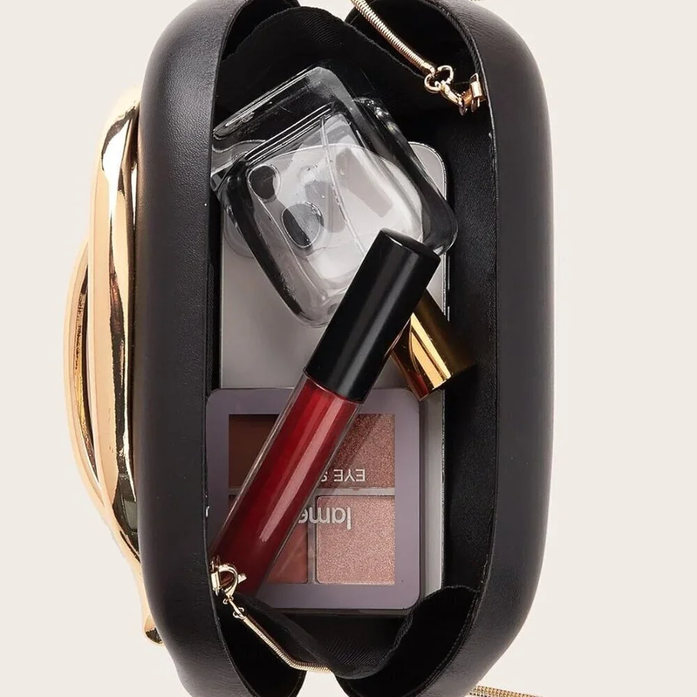 Women Clutch Purse Vegan Leather Evening Bag Compact Shoulder Crossbody